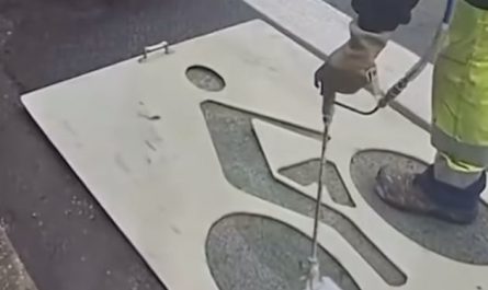 Painting the road