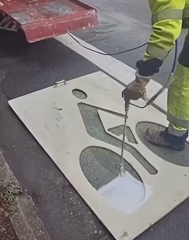 Painting the road