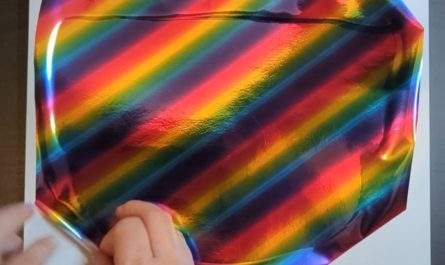 Peeling the foil off my drawing of a Red Panda (OC)