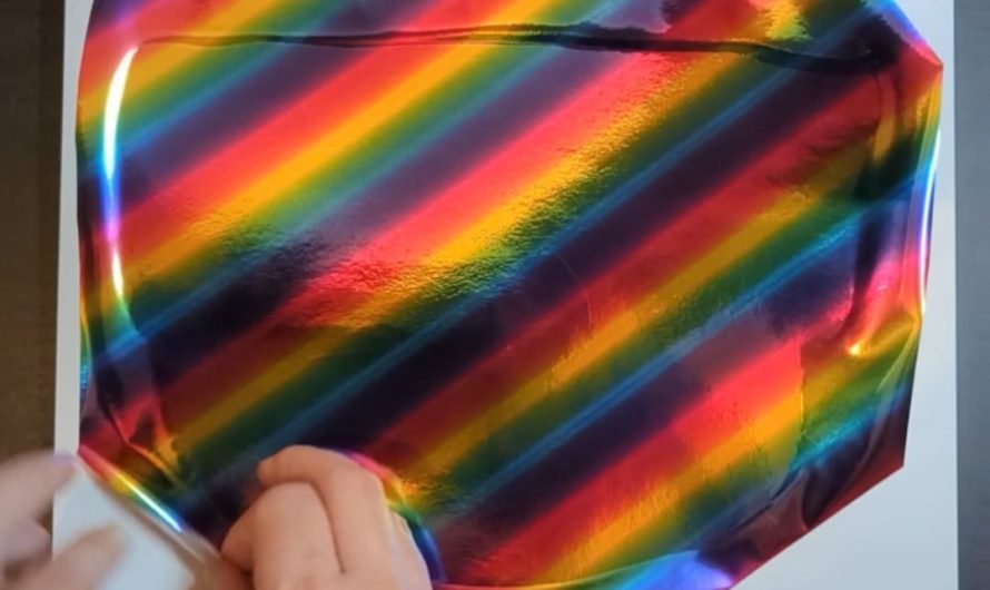 Peeling the foil off my drawing of a Red Panda (OC)