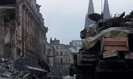 Real footage of an engagement between a U.S Pershing and a German Panther, Cologne 1945. Footage captured by the 165th Photo Signal Company.