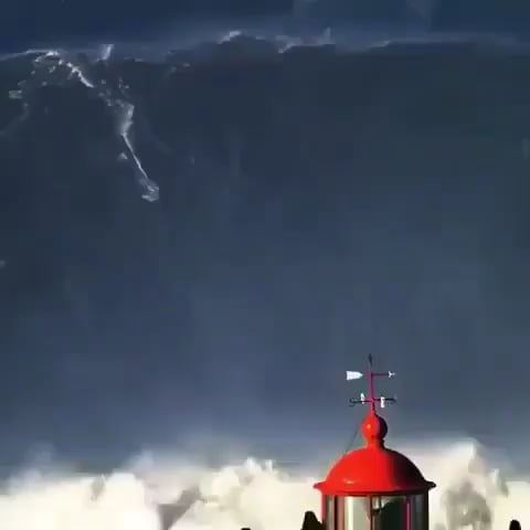 Rodrigo Koxa breaking the world record ( 80ft) for surfing the highest wave according to World Surf League.