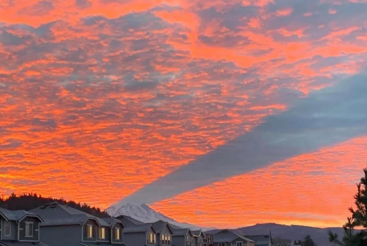 Shadow casting by a Mountain