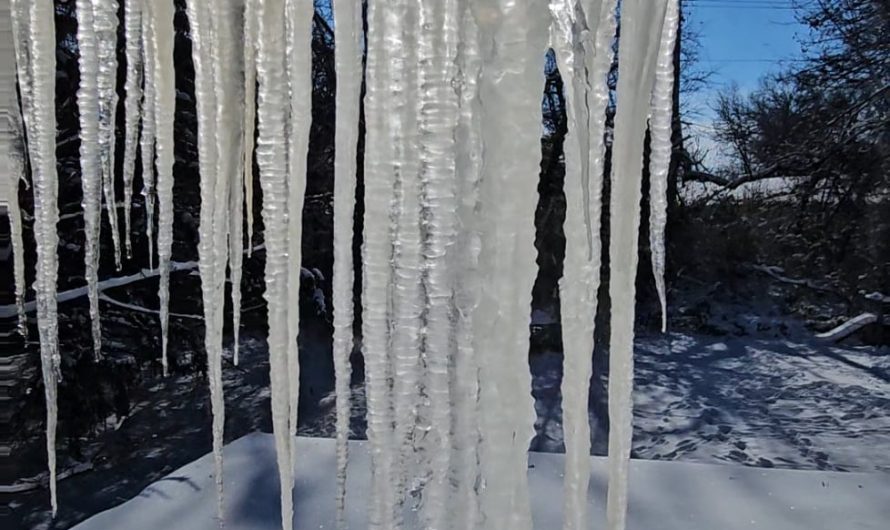 Stopped cleaning to break icicles