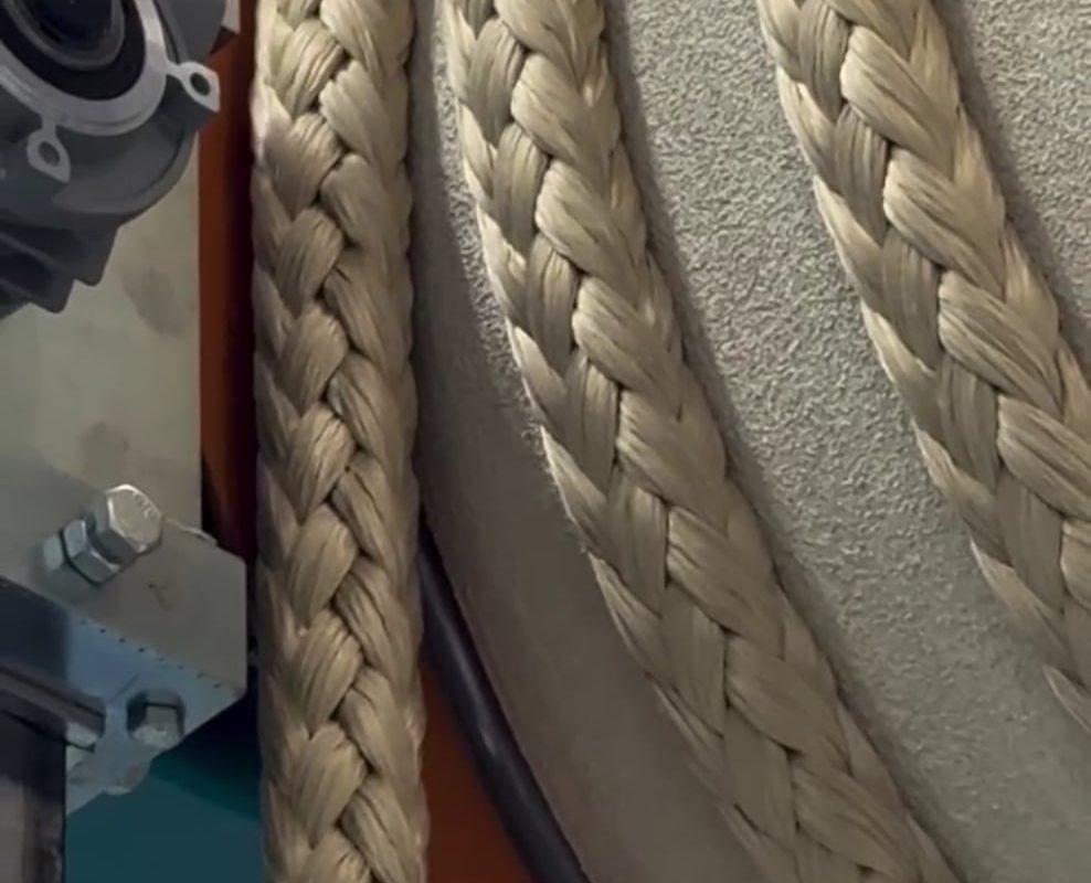 Technora braided rope in production