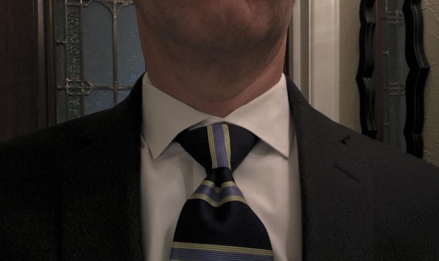 That time I tied the perfect knot in my tie. Stripes lined up perfectly with the knot.