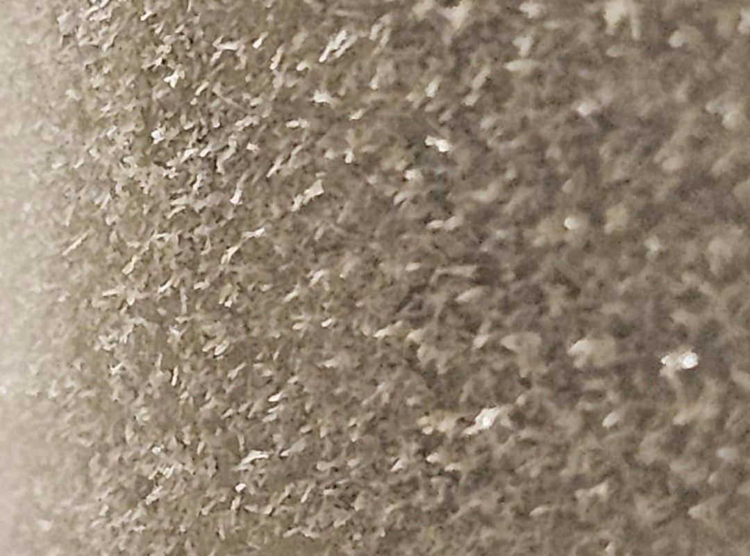 The ice crystals on my bottle I took out of the freezer