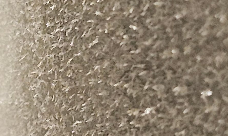 The ice crystals on my bottle I took out of the freezer