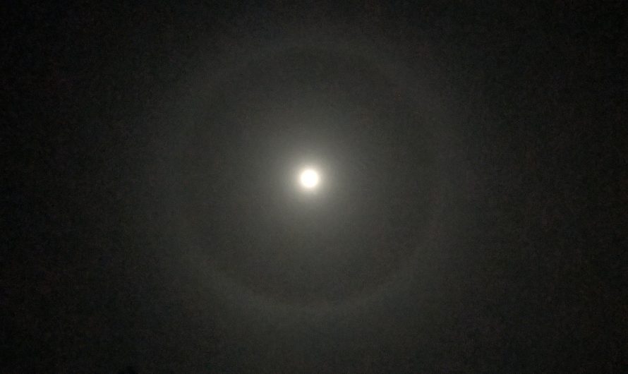 The moon with a weird halo thingy (there’s probably an actual explanation and scientific name for this) (not camera lens weirdness as I can see it with my naked eye too) Bristol, UK.