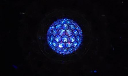 The play of light inside one of the custom glass kaleidoscopes I made.