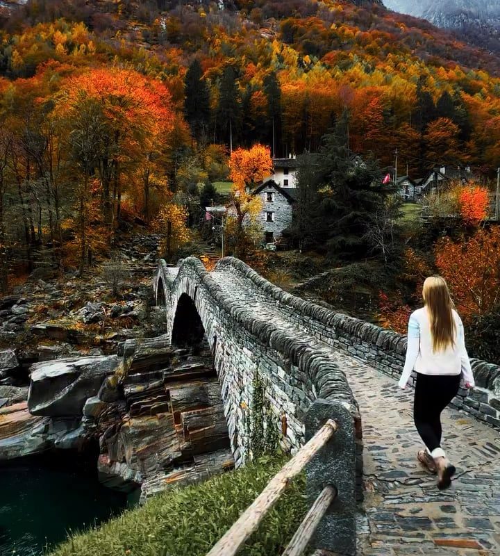 The stone bridge of ticino, Switzerland - arguably the best - built with hand cut stones fitted without modern tools. double arches span emerald-clear water, forming near-perfect reflections. surrounded by alpine rock walls and valleys,a rare blend of precise masonry and natural beauty.