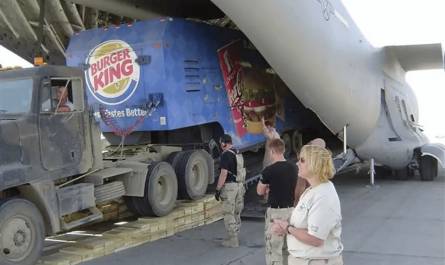 The time when the U.S. Air Force used a C-17 Globemaster III to transport and set up a fully operational Burger King at Bagram Airbase, Afghanistan, for soldiers
