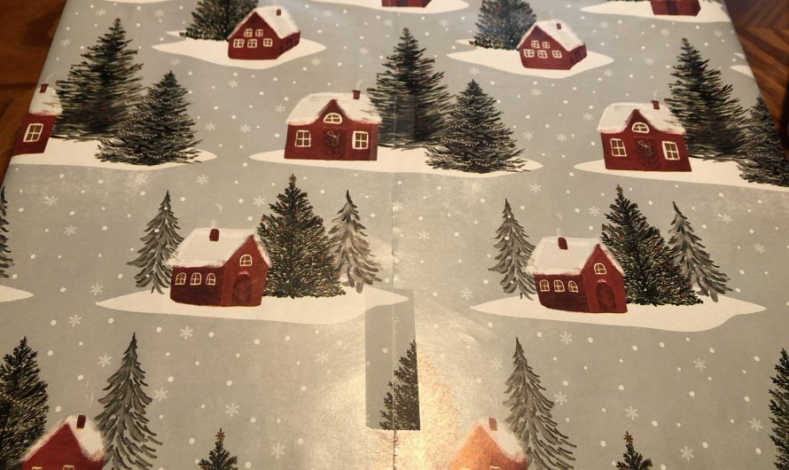 The wrapping paper pattern lined up perfectly on the back of this gift