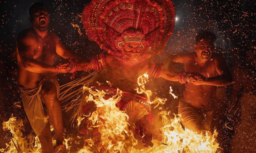 Theyyam is a Hindu ritual practised in the North Malabar region of Kerala in India