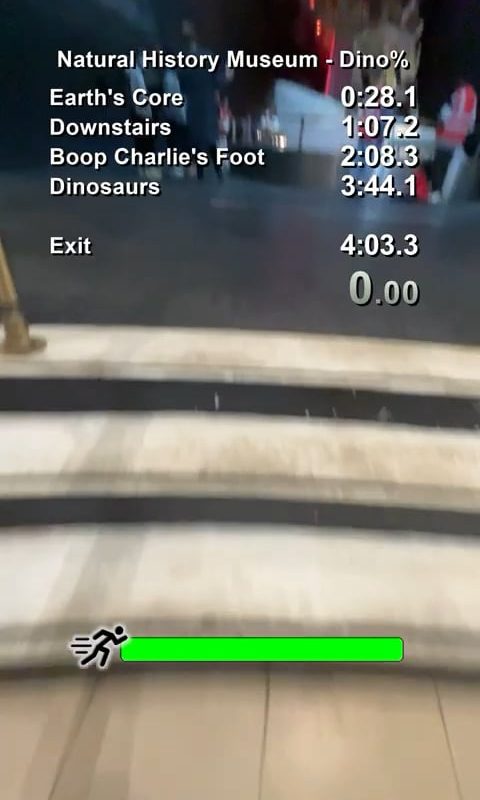 This guy doing a national history museum speedrun