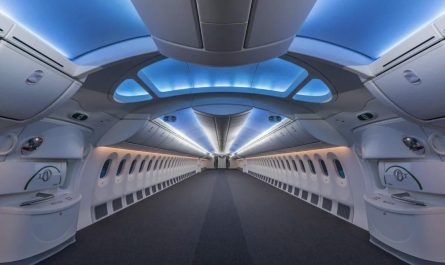 This is how a brand new Boeing 787 looks like before seats are installed