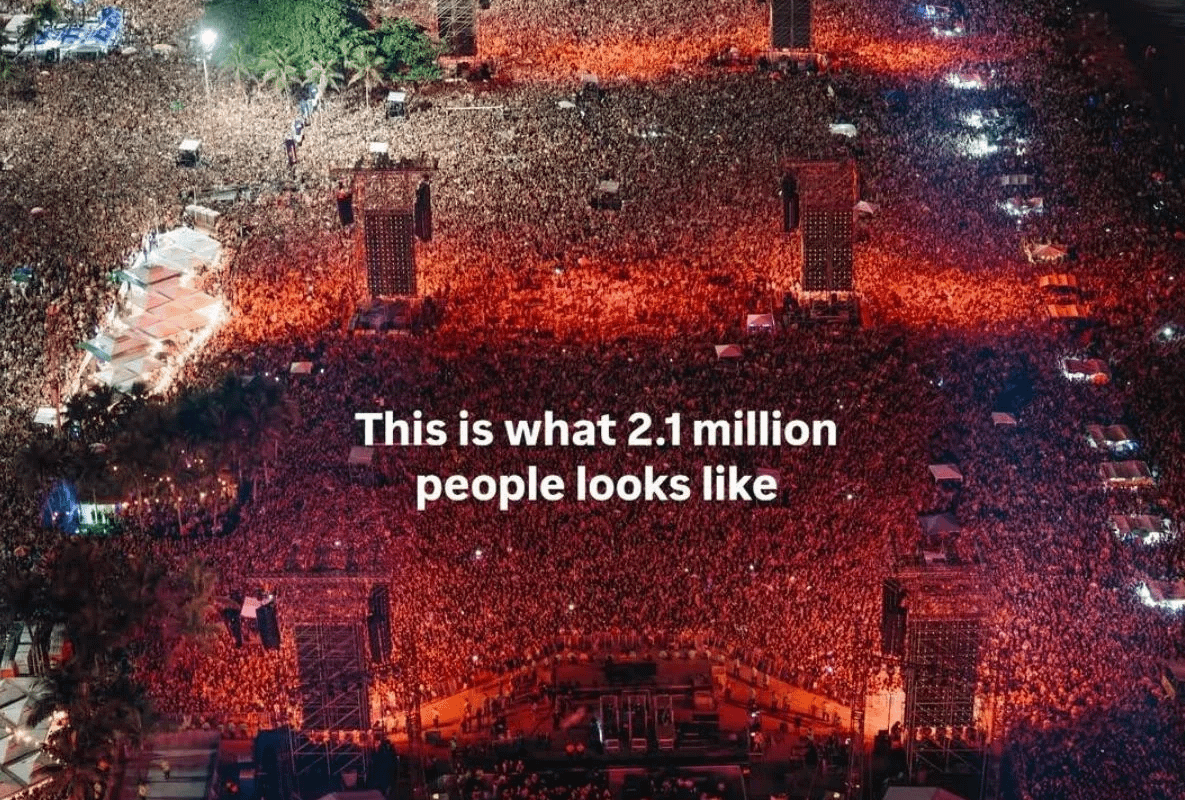 This is what 2.1 Million people looks like.