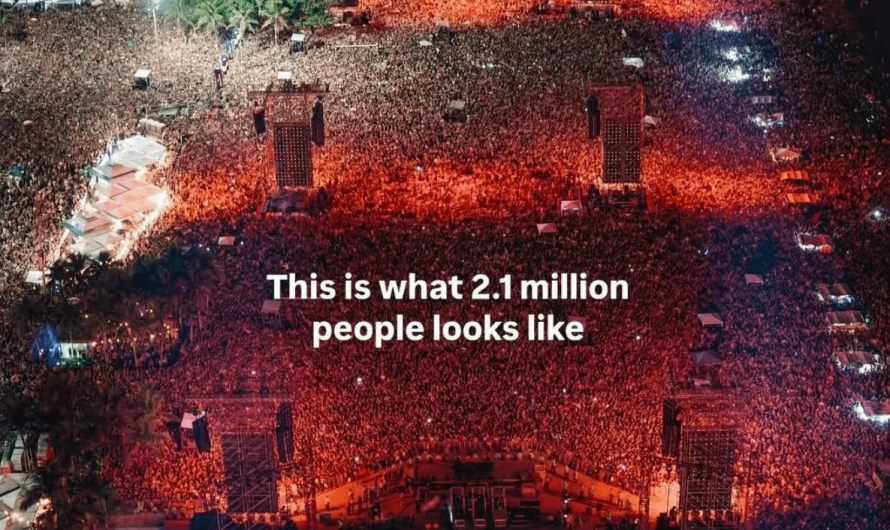 This is what 2.1 Million people looks like.