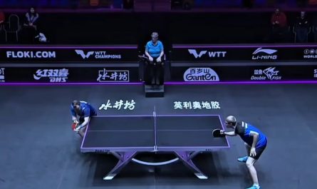This table tennis match