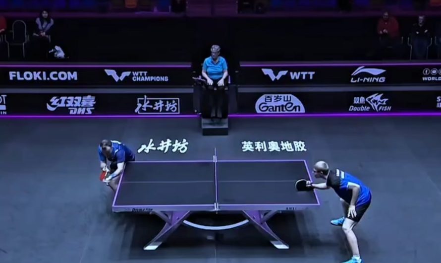 This table tennis match