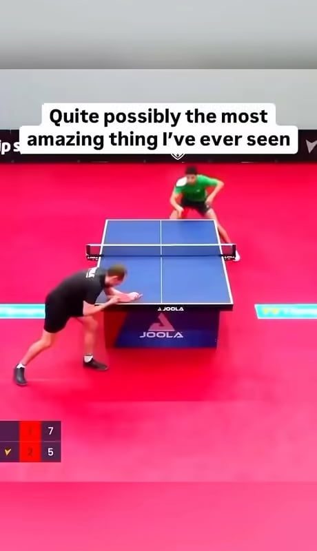 This table tennis rally is absolutely insane