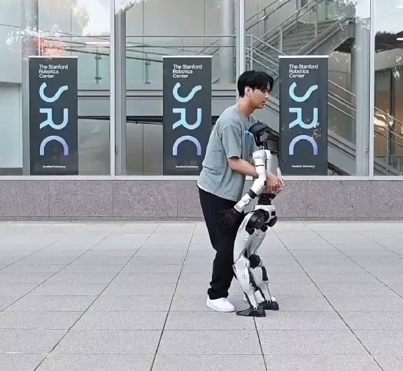 This video shows a Stanford PhD student attempting to teach a robot how to dance the rumba alongside him. Source in comments.