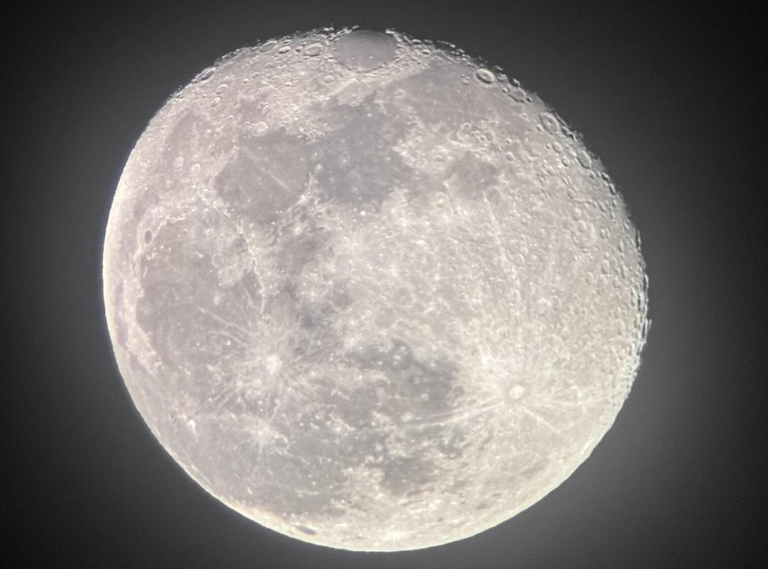 Tonight's Vibrant 94% Waning Gibbous Moon.