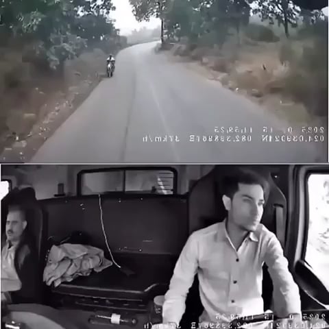 Truck driver's quick thinking and skill when the brakes completely gave out