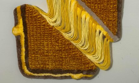 Tufted grilled cheese wall art