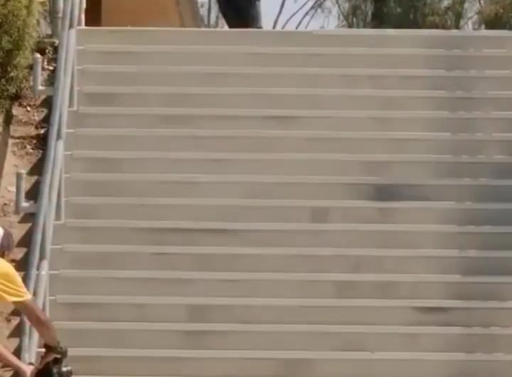 US Olympic Skateboarder, Chris Joslin, landed the first ever 360 flip down the famous El Toro stair set in California