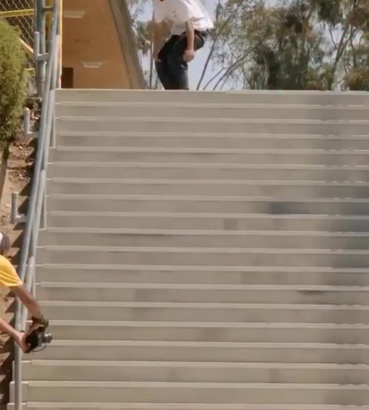US Olympic Skateboarder, Chris Joslin, landed the first ever 360 flip down the famous El Toro stair set in California