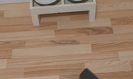 Vacuum fits perfectly under my home made dog food tray. Built the tray before I owned the vacuum.