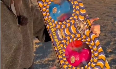 Very interesting fireworks installation