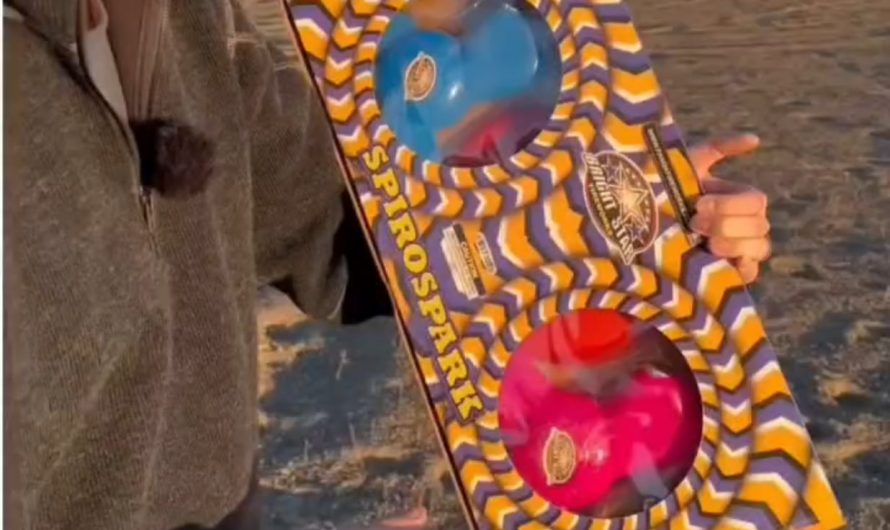 Very interesting fireworks installation