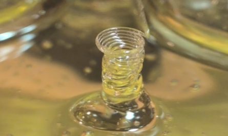 Viscous liquid spiralling