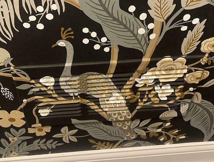 Wallpaper installer covered the vent