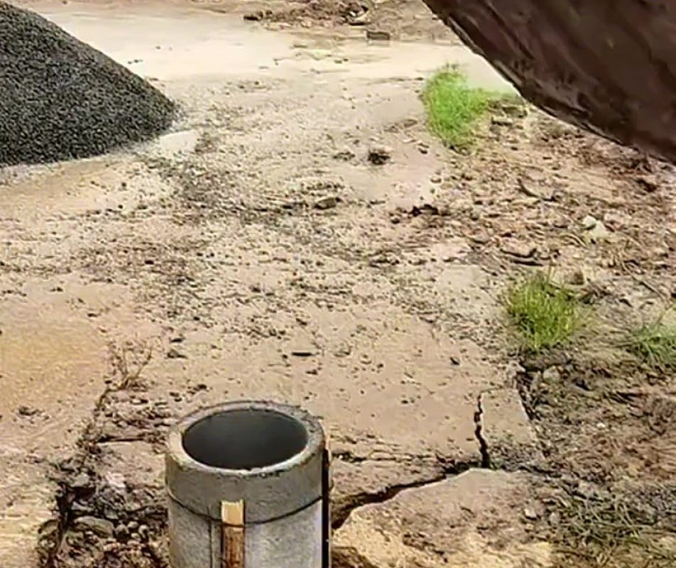 Water displacement in construction.