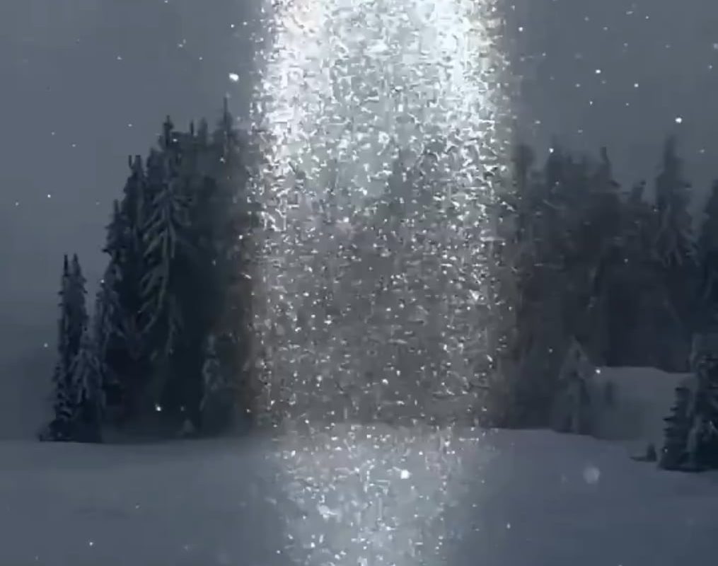 a rare sun candle caused by sunlight reflecting off countless tiny, flat ice crystals in the atmosphere