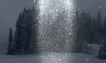 a rare sun candle caused by sunlight reflecting off countless tiny, flat ice crystals in the atmosphere