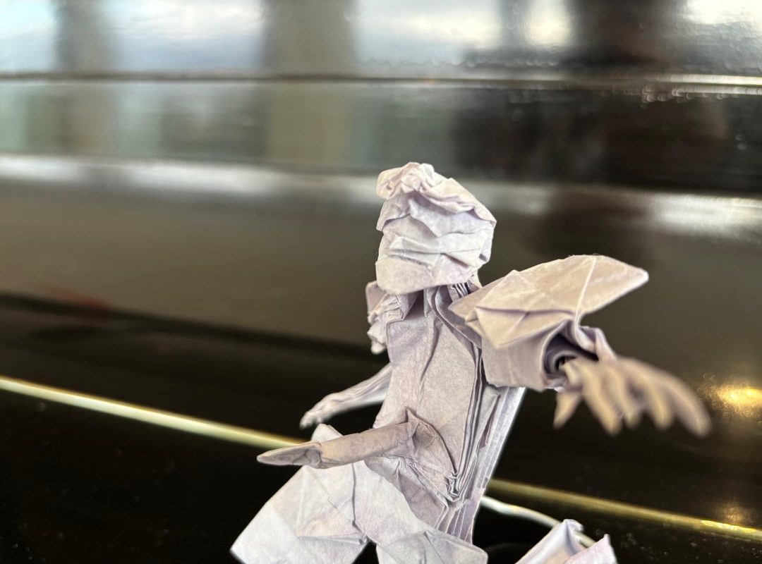 i designed and folded this origami sculpture!