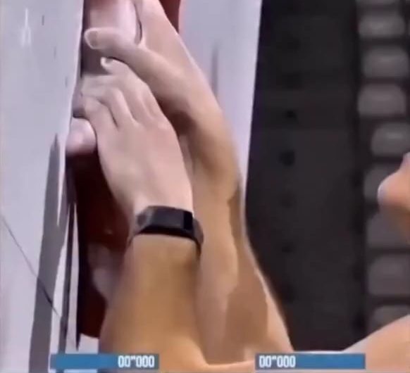 Two men tie with exactly 5.368 seconds in speed climbing final