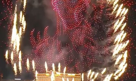 5.000 drone show at Las Vegas celebrating Stranger Things' finale