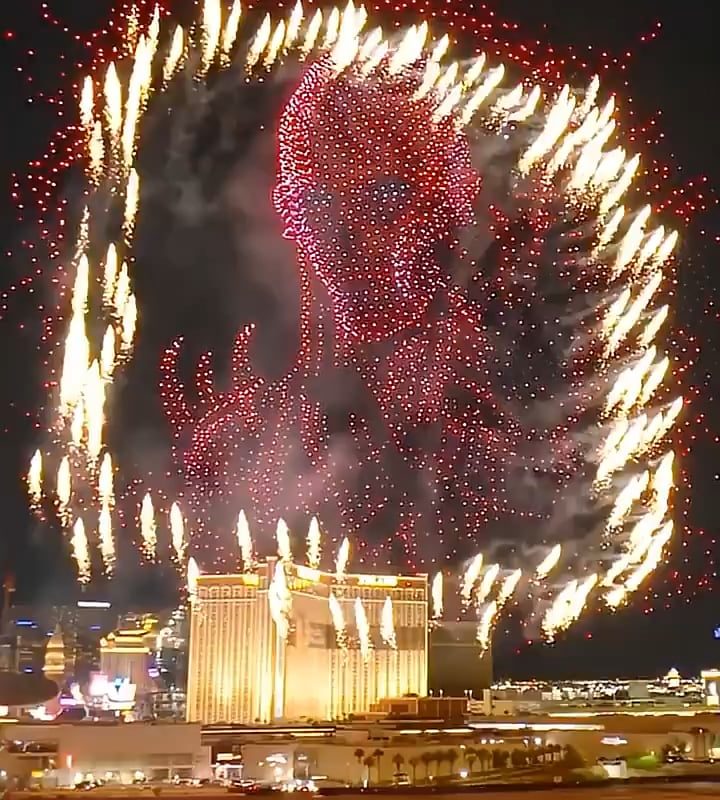 5.000 drone show at Las Vegas celebrating Stranger Things' finale