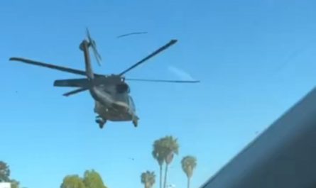 A Border Patrol helicopter made an emergency landing on a busy street in La Mesa after a USBP K9 was bitten by a rattlesnake and needed to be rushed to an emergency veterinary clinic. The dog is currently making a strong recovery.