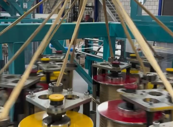 A Technora braided rope with breaking load 75tons in production.