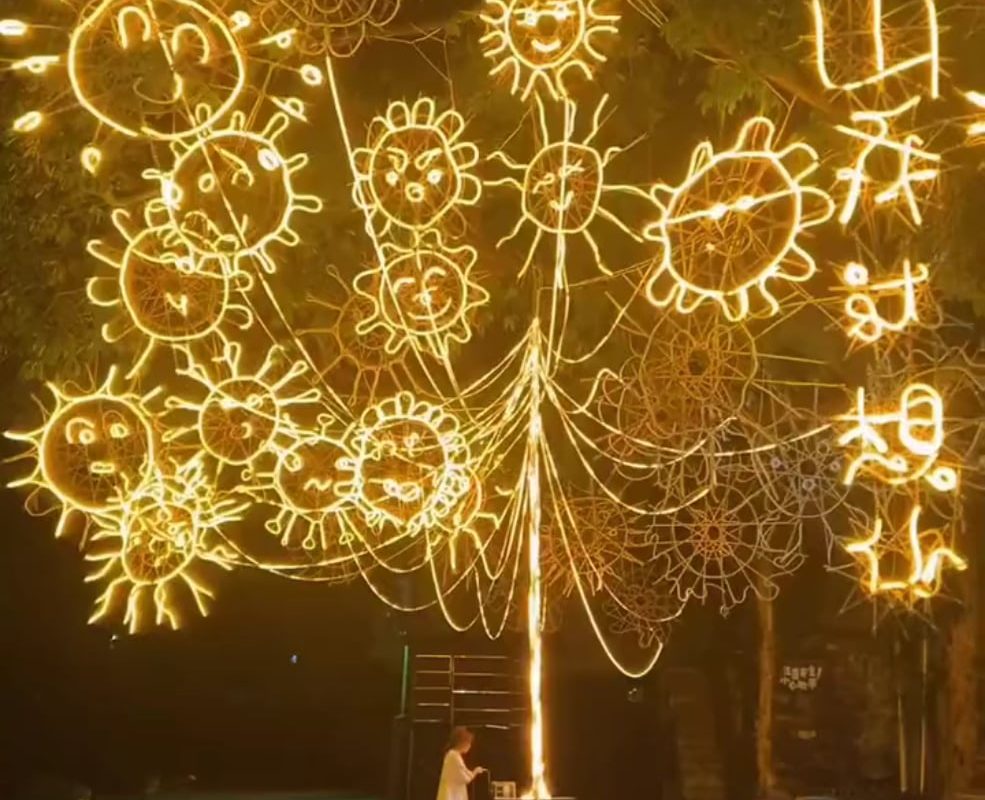 A beautiful light art by students