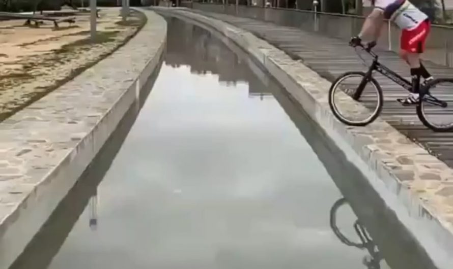A cyclist who understands physics well