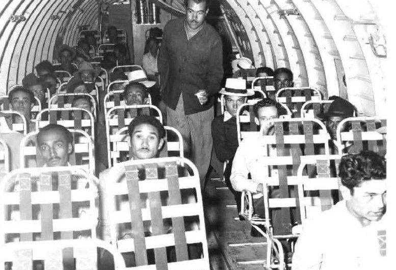 A flight from Puerto Rico to New York, 1946.