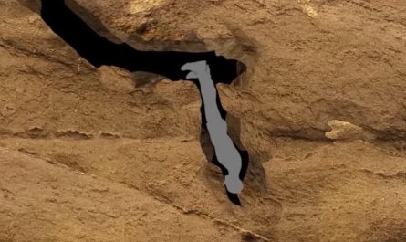 A image of how John Jones got stuck in the Nutty Putty Cave