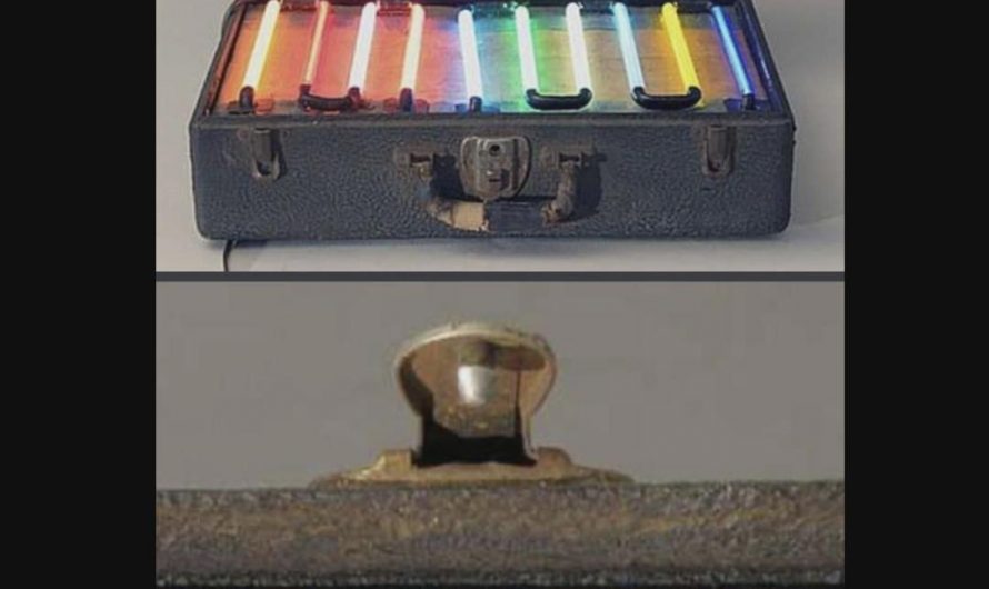 A neon salesman’s sample case, circa 1935